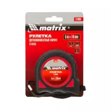 Рулетка Strong, 5 м х 19 мм, обрезиненный корпус MATRIX 31080