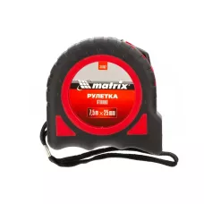 Рулетка Strong, 7,5 м х 25 мм, обрезиненный корпус MATRIX 31082