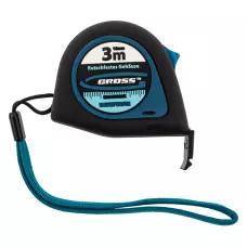 Рулетка GROSS "Ergonomisch", 3 м x 16 мм, магнитный обрезиненный зацеп 31101