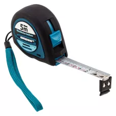 Рулетка GROSS "Ergonomisch", 5 м x 19 мм, магнитный обрезиненный зацеп 31102