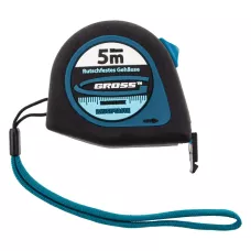 Рулетка GROSS "Ergonomisch", 5 м x 25 мм, магнитный обрезиненный зацеп 31103