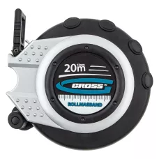 Рулетка геодезическая GROSS 20 м х 13 мм, закр. корп., металл. лента, нейлон, двуст. шкала 31251