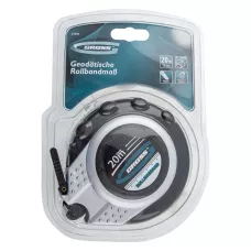 Рулетка геодезическая GROSS 20 м х 13 мм, закр. корп., металл. лента, нейлон, двуст. шкала 31251