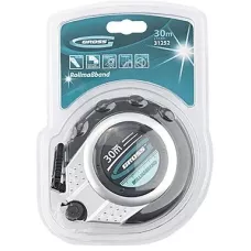 Рулетка геодезическая GROSS 30 м х 13 мм, закр. корп., металл. лента, нейлон, двуст. шкала 31252