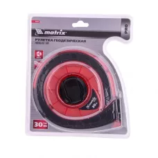Рулетка геодезическая 30 м х 15 мм, двусторонняя шкала MATRIX 31271