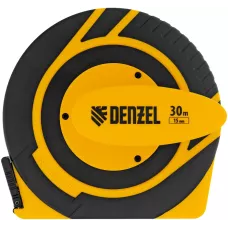 Рулетка геодезическая DENZEL 30 м х 15 мм, закрытый корпус, фиберглассовая лента