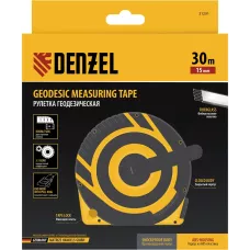 Рулетка геодезическая DENZEL 30 м х 15 мм, закрытый корпус, фиберглассовая лента