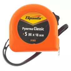 Рулетка Classic, 5 м х 18 мм, пластиковый корпус SPARTA 31303