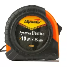 Рулетка Elastica, 10 м х 25 мм, обрезиненный корпус SPARTA 31314