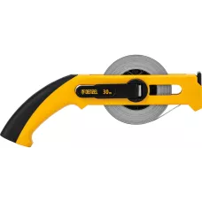 Рулетка геодезическая DENZEL 30 м х 13 мм, открытый корпус, металлическая лента