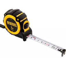 Рулетка DENZEL 31520 3м х 16мм, автоматич. фиксац., нейлон. покрытие, магнит. зацеп, двухстор. разметка