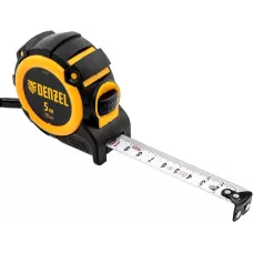 Рулетка DENZEL 31521 5м х 19мм, автоматич. фиксац., нейлон. покрытие, магнит. зацеп, двухстор. разметка