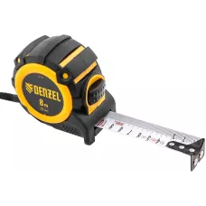 Рулетка DENZEL 31524 8м х 32мм, автоматич. фиксац., нейлон. покрытие, магнит. зацеп, двухстор. разметка