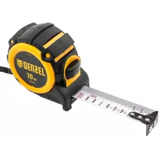 Рулетка DENZEL 31525 10м х 32мм, автоматич. фиксац., нейлон. покрытие, магнит. зацеп, двухстор. разметка