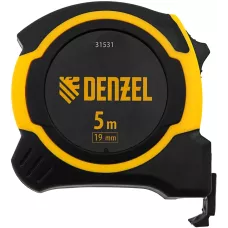 Рулетка DENZEL 5м х 19мм, двухкомп. корпус, магнитный обрезиненный зацеп