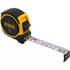 Рулетка DENZEL 5м х 19мм, двухкомп. корпус, магнитный обрезиненный зацеп