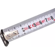 Рулетка DENZEL 5м х 25мм, двухкомп. корпус, магнитный обрезиненный зацеп