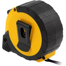 Рулетка DENZEL 5м х 19мм, двухкомп. корпус, кнопка-пауза