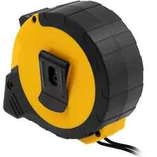 Рулетка DENZEL 10м х 25мм, двухкомп. корпус, кнопка-пауза