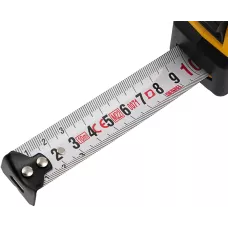 Рулетка DENZEL 10м х 25мм, двухкомп. корпус, кнопка-пауза