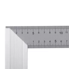 Угольник DENZEL 32397 300 мм, нержавеющая сталь, градуировка, алюминиевое основание