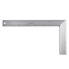 Угольник DENZEL 32398 400 мм, нержавеющая сталь, градуировка, алюминиевое основание