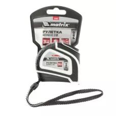 Рулетка Autostop, 3 м х 16 мм, автоматическая фиксация MATRIX 32550
