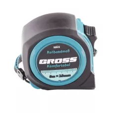 Рулетка Komfortabel 8 м х 25 мм, обрезиненный корпус GROSS 32563