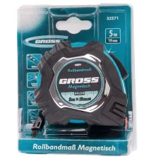 Рулетка Magnetisch 5 м х 19 мм, зацеп с магнитом GROSS 32571