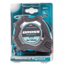 Рулетка Magnetisch 8 м х 25 мм, зацеп с магнитом GROSS 32573
