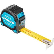 Рулетка Experte GROSS, 5 м x 27 мм, двухкомпонентный корпус, магнит, двухсторонняя разметка, нейлон 32575