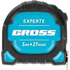 Рулетка Experte GROSS, 5 м x 27 мм, двухкомпонентный корпус, магнит, двухсторонняя разметка, нейлон 32575