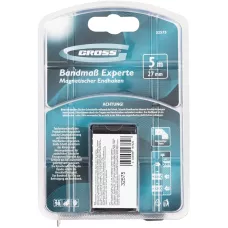Рулетка Experte GROSS, 5 м x 27 мм, двухкомпонентный корпус, магнит, двухсторонняя разметка, нейлон 32575