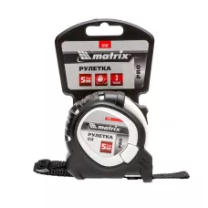 Рулетка Neon, 5 м x 25 мм, обрезиненный корпус, 3 фиксации, Pro MATRIX 32592