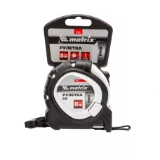 Рулетка Neon, 8 м x 25 мм, обрезиненный корпус, 3 фиксации, Pro MATRIX 32593