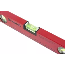 Уровень алюминиевый, 400 мм, 3 глазка, красный, линейка MATRIX 33220