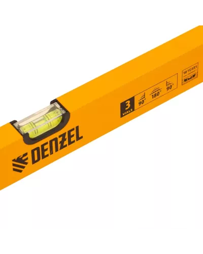 Уровень алюминиевый, 2000 мм, фрезерованный, 3 глазка Denzel