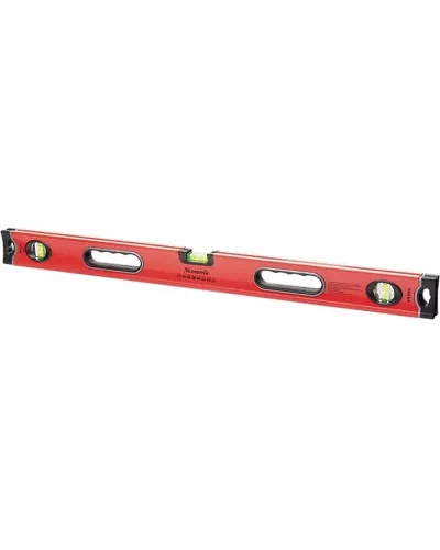 Уровень алюминиевый, 600 мм, 3 глазка, ударопрочные заглушки, двухкомпонентные ручки Matrix ProFI