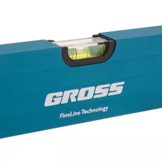 Уровень алюминиевый GROSS, 800 мм, усиленный с ударопрочными заглушками, рукоятки, 3 глазка 34328