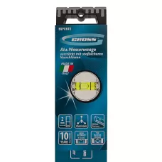 Уровень алюминиевый GROSS, 800 мм, усиленный с ударопрочными заглушками, рукоятки, 3 глазка 34328