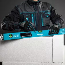 Уровень алюминиевый GROSS, 800 мм, усиленный с ударопрочными заглушками, рукоятки, 3 глазка 34328