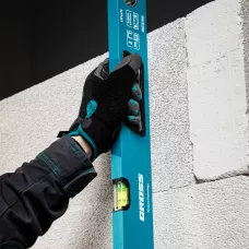 Уровень алюминиевый GROSS, 800 мм, усиленный с ударопрочными заглушками, рукоятки, 3 глазка 34328