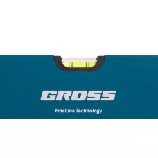 Уровень алюминиевый GROSS, 1000 мм, усиленный с ударопрочными заглушками, рукоятки, 3 глазка 34330