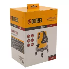 Лазерный уровень DENZEL LX3, 10 м, ± 0.3 мм/1 м, 635 нм, резьба 5/8 дюйм