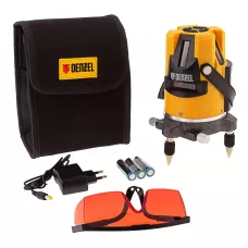 Лазерный уровень DENZEL LX3, 10 м, ± 0.3 мм/1 м, 635 нм, резьба 5/8 дюйм