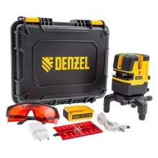 Лазерный уровень DENZEL LX 05 Red, 20 м, 635 нм, аккумулятор Li 5200 mAh, резьба 5/8