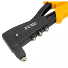 Заклепочник ручной DENZEL 255 мм, литой, усиленный, заклепки 2,4-3,2-4,0-4,8 мм