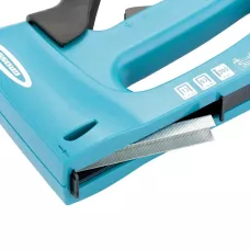 Степлер мебельный GROSS, пластиковый корпус,регулировка удара, тип скобы 13, 53, 300, 6-16мм 41003