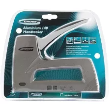 Степлер мебельный GROSS (Aluminium 140), алюм. корпус, рег. удара, тип скобы 140, 300, 6-14 мм 41007