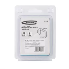 Скобы GROSS, 8 мм, для мебельного степлера, усиленные, тип 53, 1000 шт. 41708